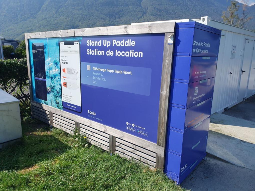 Stand Up Paddle Station am Genfer See